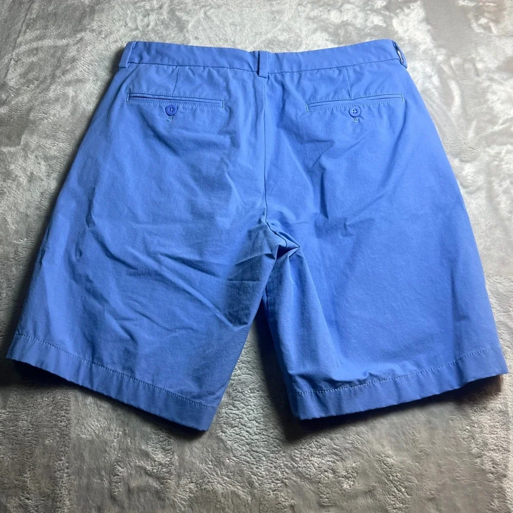 Vineyard Vines Men's 30 On-The-Go OTG Shorts Blue Performance Stretch Chino